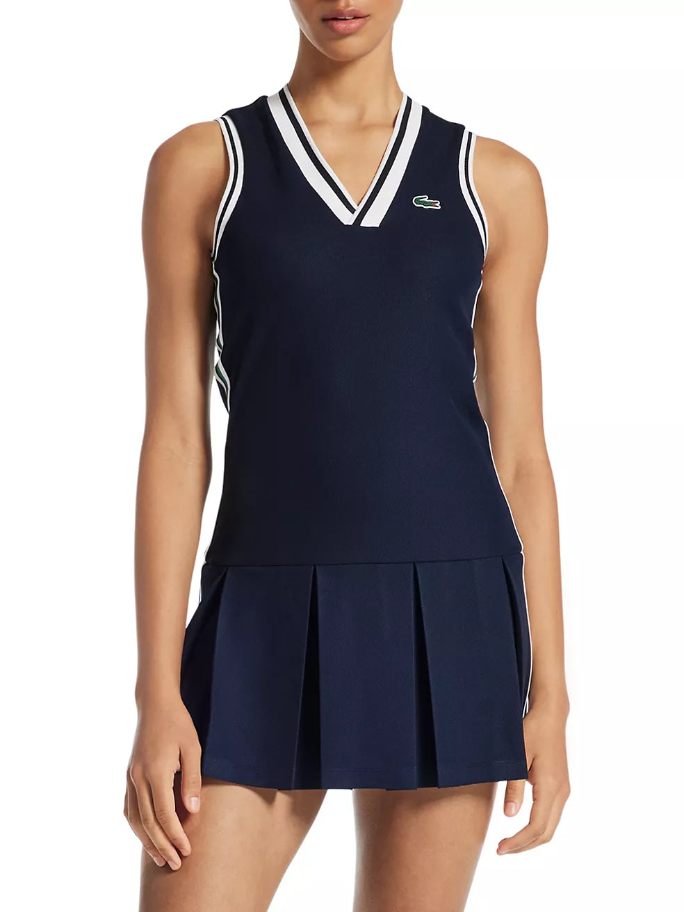 【LACOSTE】Tennis Color Tipping Dress Navy Lacoste Tennis Dress – Arcadia Tennis Shop